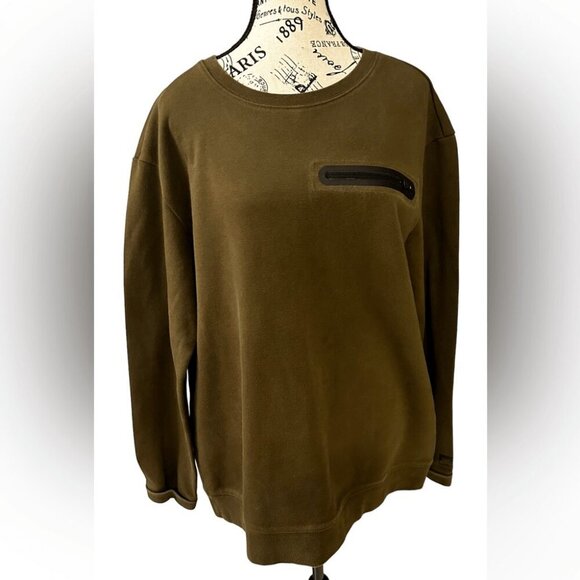 American Eagle Men’s Active Flex Crewneck Hunter Green Sweatshirt size medium - Picture 1 of 3